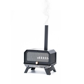 GOOUT SPRINGHILL Incense Burner & Mini Portable Stove - Compact Foldable with Detachable Ash Catcher, 3.9x2.4x6.5 Inch Stainless Steel, Black