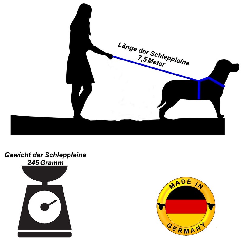 Twinkys Dog Style Recall Lead, Rubberised, 15 mm or 20