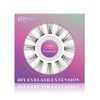 QDMEYEA DIY Eyelash Extensions 0.07mm D Curl 16mm Natural Single