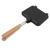 Double Sided Frying Pan Aluminum Solid Wood Anti Stick Stovetop