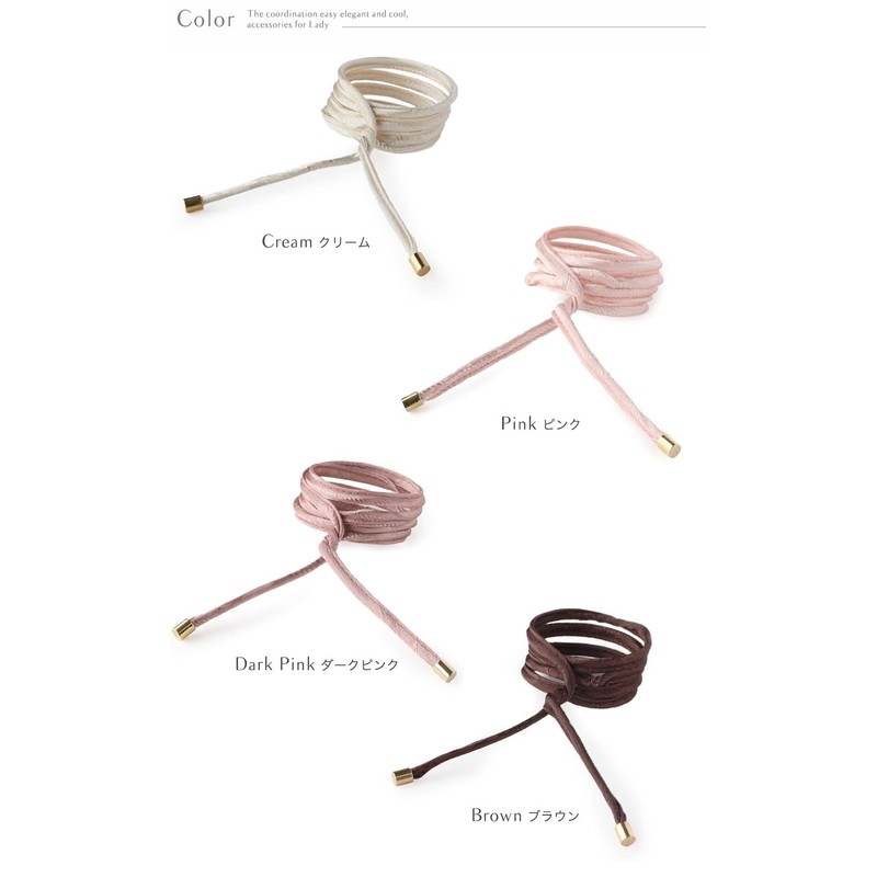 JewelVOX Hair Accessories, Wire Pony Hair Wire, Embossing, Simple, Brown,