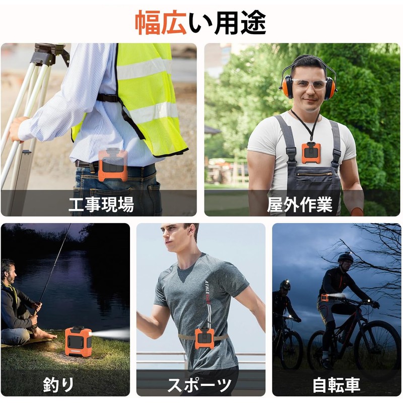 BKJANYO Belt Fan, Sitting Fan, Powerful, 3 Levels of Air