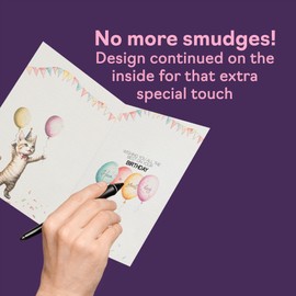 81st Birthday Card for Women Men - Pawsome Party Cats Balloons - Happy Birthday Cards for 81 Year Old Woman Man, 5x7 Inch Cat Bday Greeting Cards