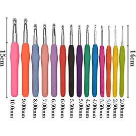 Crochet Hook 9.0 mm, Crochet Hooks for Crochet and Knitting, Ergonomic Crochet Hooks with Soft Handles, Crochet Hook for Beginners and Experienced Crochet Lovers