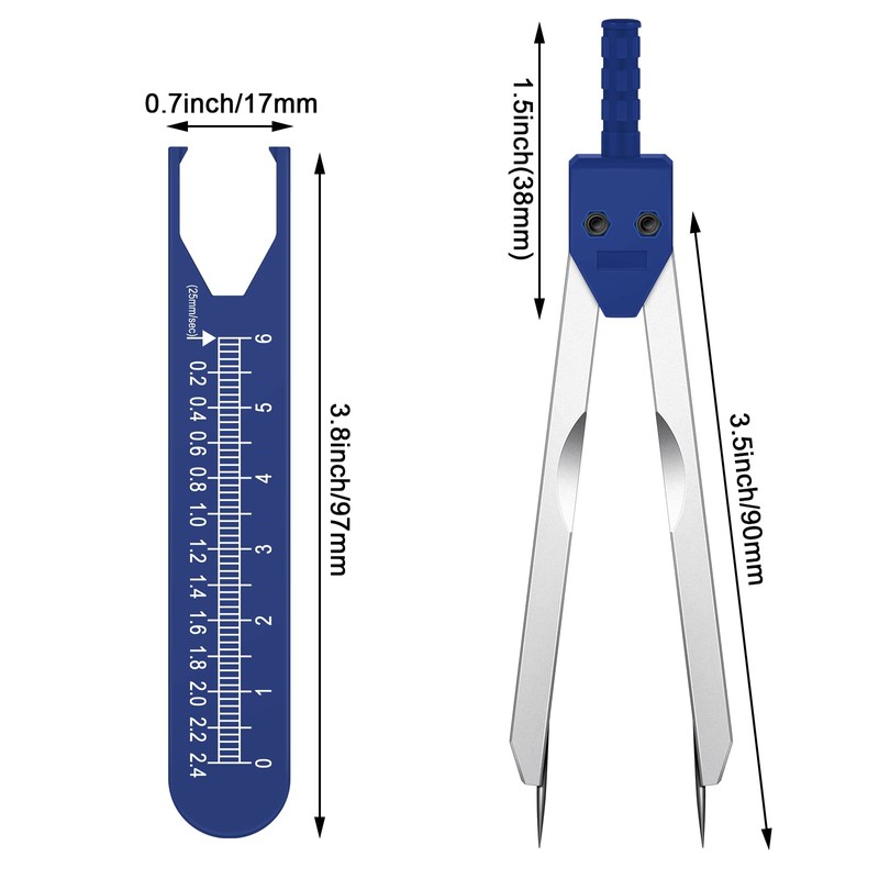 EKG Caliper ECG Calipers Measuring Tool with Ruler Electrocardiogram Drafting