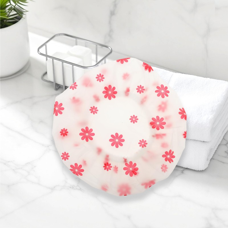 VOCOSTE Shower Cap Hair Cap 1 Layer Waterproof Reusable Bath