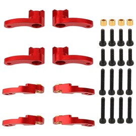 RZXYLRC Aluminum Shock Absorber Mount Adjustable Metal Upgrade +1/4" Lift Kit for TRX4M 1/18 RC Crawler Bronco Defender Parts (red)