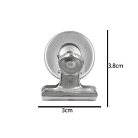 JIADEXIN Magnetic Clips 6pcs Fridge Magnetic Clips Strong Heavy Duty Magnetic Clips for Home Whiteboard Kitchen Office School Classroom Memo Pad Metal Magnet Silver Diameter 2.7cm