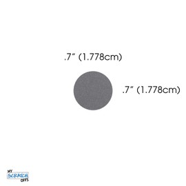 My Scratch Offs 500 Pack Silver Scratch Off Stickers Labels 0.70 Inch Round Circle DIY Replica Lottery Ticket Scratcher & Custom Labels for Small Business, Gender Reveal