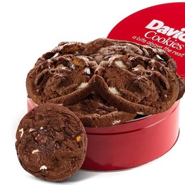 David's Cookies Fresh Baked Decadent Jumbo Smores Cookies Gift Basket Tin - Flavorful Gourmet Cookies - Ideal Food Gift for Corporate, Birthday, Fathers and Mothers Day, Get Well and Other Special Occasions - 2 lb (8 pcs)