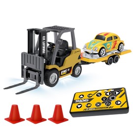 newcrave Mini RC Truck, 1:64 Scale RC Forklift Toy