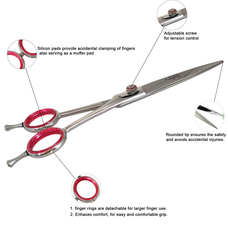 Large Straight Blade 8" Dog Grooming Scissors Shears Razor Sharp