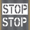 24" Stop Pavement Stencil – Heavy-Duty Silicone Road Marking Template
