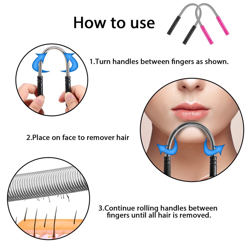 Mudder 12 Pcs Facial Hair Removal Spring Set Women Eyebrow