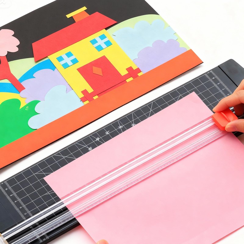 A4 Paper Trimmer 1-Piece - Paper Cutter Slider with Safety