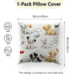 Cirzone Dog Lover Gifts for Women -18x18Inch Dog Throw Pillow Cover Funny Dog Mom Gifts with Gift Box Perfect Birthday Dog Owners Mother's Day Pillow Cover Gifts for Home Sofa Decor