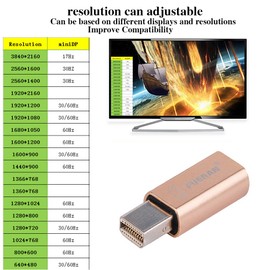 FUERAN HDMI DDC EDID Dummy Plug Headless Ghost Display Emulator Fit Headless-1920x1080-3840 x 2160@60Hz (MiniDP-1P)