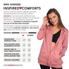 Inspired Comforts Mastectomy Recovery Hoodie with Drain Pockets, Rose Pink,