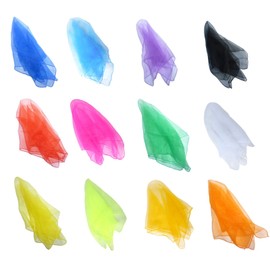 Hoerev Pack of 12 Aapprox. 40cm x 40cm Dancing Juggling Scarves