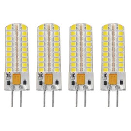 BesYouSel G4 LED Light Bulbs 5W(Equivalent to 50W Halogen Replacement) Bi-pin Base T3 JC Type 12VAC/DC 3000K Warm White LED Corn Light for Home Living Room Bedroom Chandelier, Pack of 4