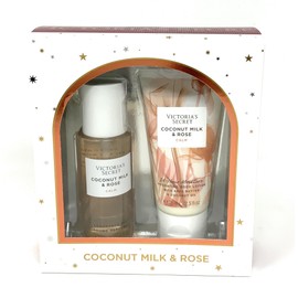 Victoria's Secret Coconut Milk & Rose Fragrance Mist, Lotion 2.5 fl oz Gift Set