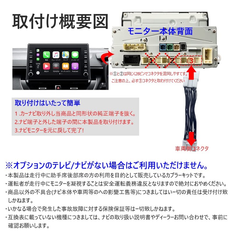 Alphard/Vellfire Compatible, Compatible TV Kit, Can Watch TV While Driving,