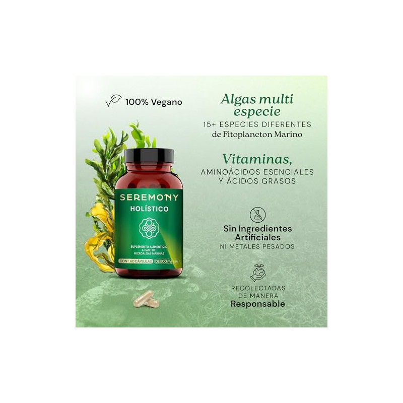 SEREMONY | Multivitamínico Vegano a base de Microalgas Marinas Salvajes