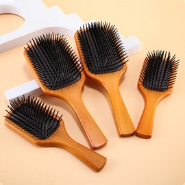 Portable Home Beauty Massage Comb, Large Square Wooden Air Cushion Comb Large Square Lotus Wood 20ea