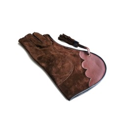 starlingukpk Quality Soft Suede Leather Falconry Gloves. Right Hand. (Large)