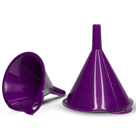 Crisp 2-Piece Funnel Set - All Purpose Funnels for Kitchen Use Filling Bottles - Durable & Dishwasher Safe Kitchen Funnel Set - Made in The USA - Purple
