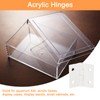 sourcing map 4Pcs Acrylic Hinges, 1.8 x 1.34 Inch Mini