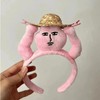 KQCQZ Fun Pink Rabbit Fluffy Headband Grab Bangs Hair Headband