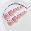 Purple French Press on Toenails Short WLGDLH Summer Fake Toe