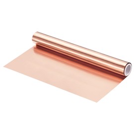 sourcing map Copper Sheet Roll 3500mm x 200mm x 0.01mm, 99.9% Pure Copper Strip 8" x 11.5ft 38 Gauge Copper Flashing Metal Foil Plate for Electricity DIY Projects (Multiple Sizes)