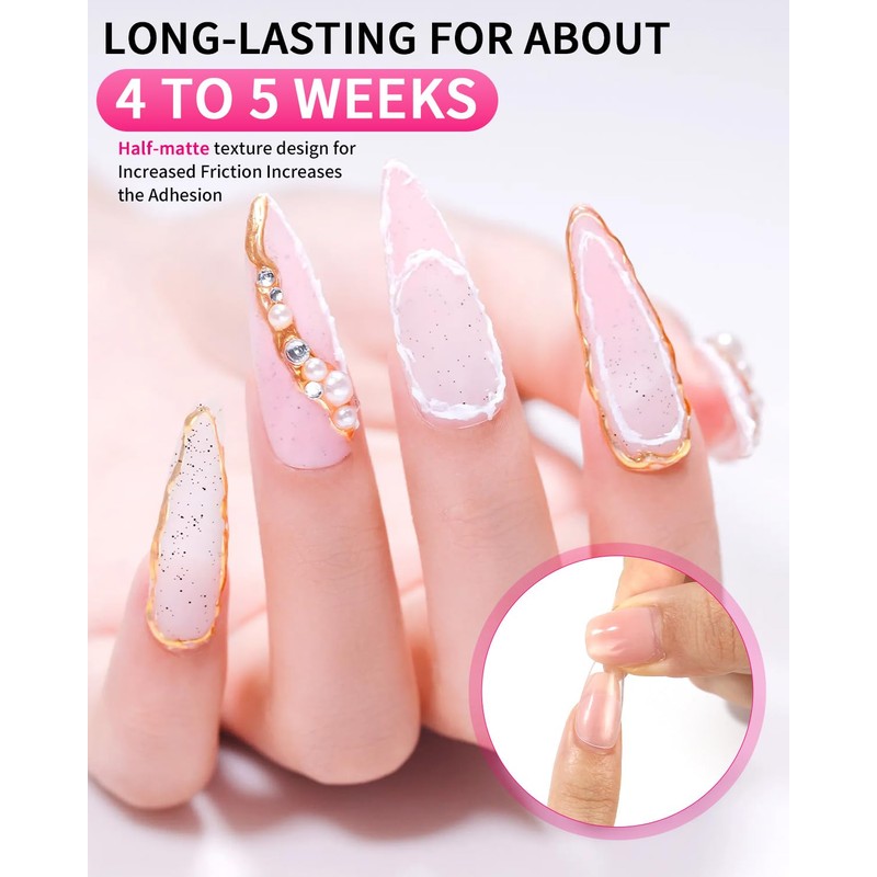 Cexovo Pack of 600 Short Almond Nail Tips, Artificial Nail
