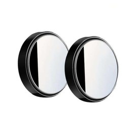 Yesmin 1 Pair Of Blind Spot Rearview Mirrors,360°Rotatable Car Blind Spot Mirrors,High-definition Glass Rearview Mirrors,Suitable For Car And Truck Traffic Safety-Black