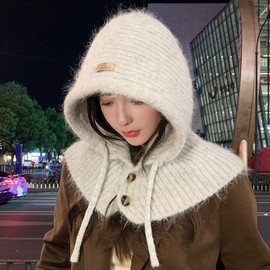 New Arrival Balabalala Women's Wide Fit Winter Warm Balaclava Hat Scarf lf1081 - One Size Fits Most Khaki 3ea