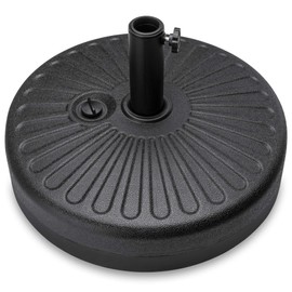 Best Choice Products Fillable Umbrella Base Stand Round Sunburst Plastic Patio Umbrella Base Stand, Pole Holder for Outdoor, Lawn w/ 55lbs Weight Capacity, Adjustment Knob