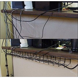 36 Inch Under Desk Cable Organizer Tray