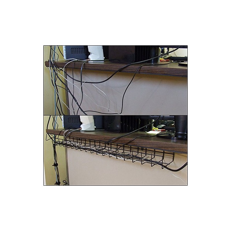 36 Inch Under Desk Cable Organizer Tray