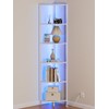 Furnulem 6 Tier Corner Shelf with LED Light, 67.5” Tall