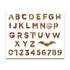 Alice and Wonderland Font Stencil - 11"x9" - Reusable Color, Draw, & Paint Custom Wall Stencil Art (1" Letters)
