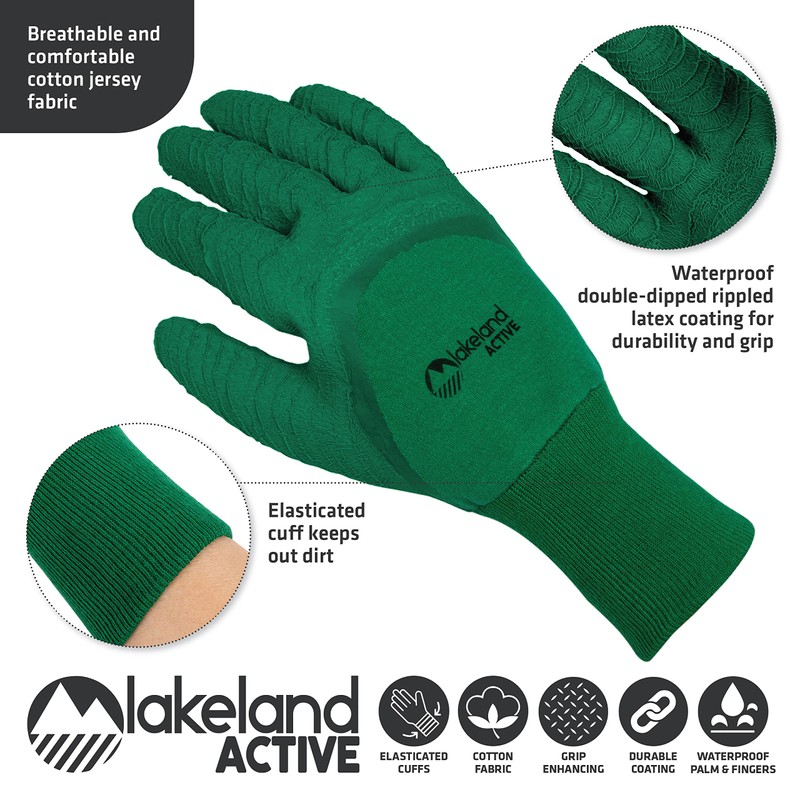 Lakeland Active 2 Pairs Multipurpose Gardening Work Gloves - Field