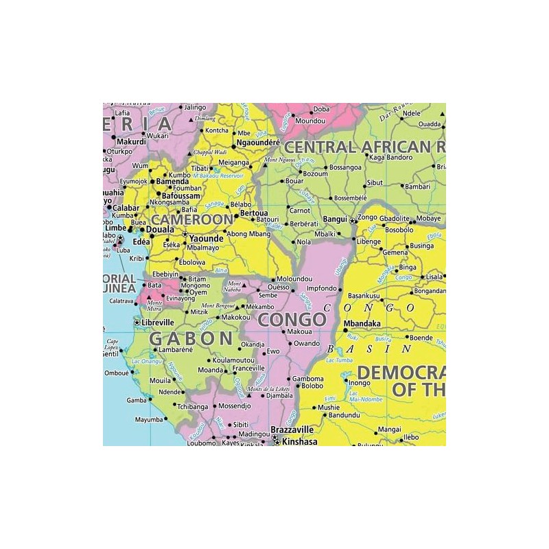 MapSherpa: Africa Political Wall Map - Large - 32 x