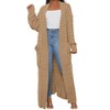 LIVECLOTH Stylish Cable Knit Dual Pocket Cardigan Plus Size, Cardigan