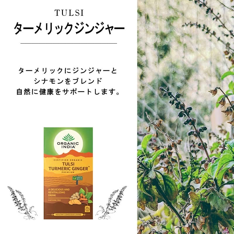 Organic India Tulsi Turmeric Ginger Tea 25 Teabags