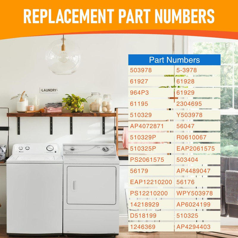 Upgraded 503978 61927 964p3 Dryer Heating Element Thermostat ThermalFuse Compatible