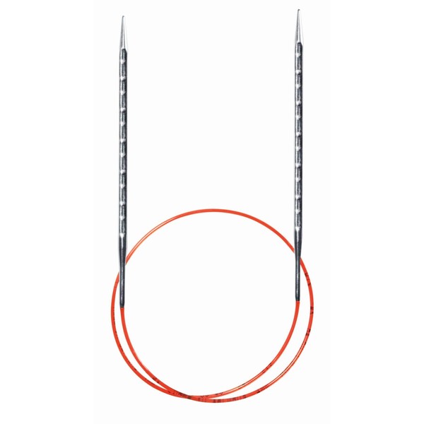 Rocket 2 Squared AD7177080-03.00 Metal Circular Knitting Needle, Red, 3