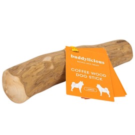 Buddylicious 100% Natural Coffee Wood Dog Chew | Non-Splinter Coffee Sticks For Dogs Perfect For Keeping Dogs Occupied | Dog Coffee Wood Chew For All Dog Sizes