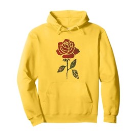 Cute Flower Red Retro Floral Vintage Flower Pullover Hoodie
